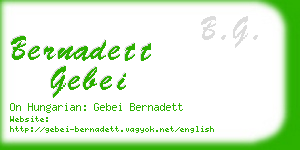 bernadett gebei business card